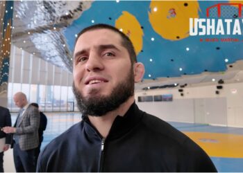 Islam Makhachev under intervju om weltervikt