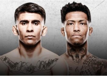 Mario Bautista och Vinicius Oliveira under UFC Fight Night i Las Vegas