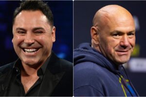 Oscar De La Hoya under presskonferens