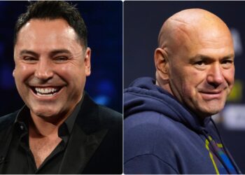 Oscar De La Hoya under presskonferens