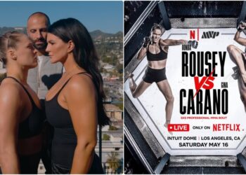Ronda Rousey och Gina Carano i MMA-affisch