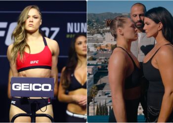 Ronda Rousey och Gina Carano vid invagning