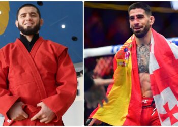 ilia topuria under ufc presskonferens