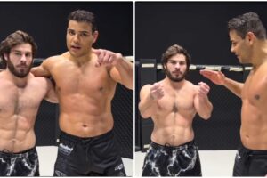 paulo costa och georgio poullas i mma gym