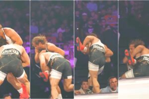 Arman Tsarukyan och Urijah Faber faller av scen