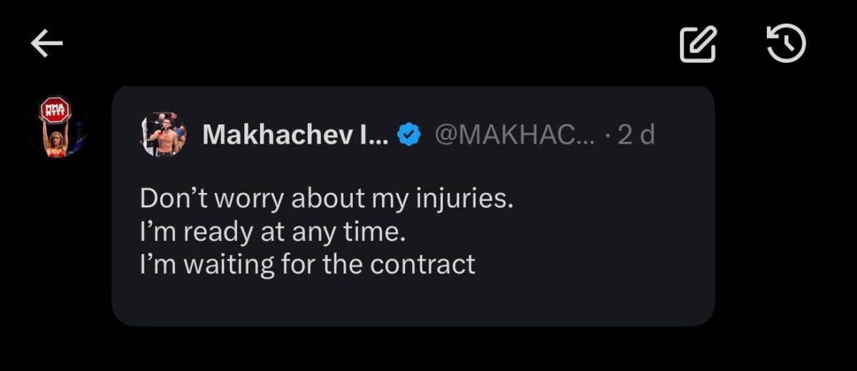 Islam Makhachev twitter