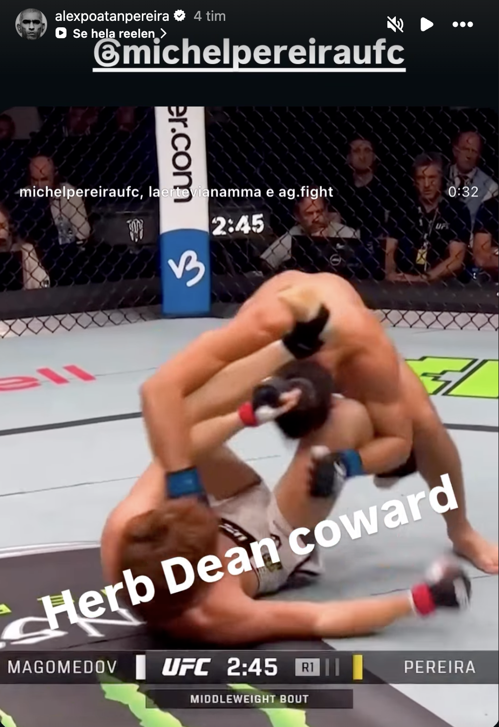 alex pereira och herb dean