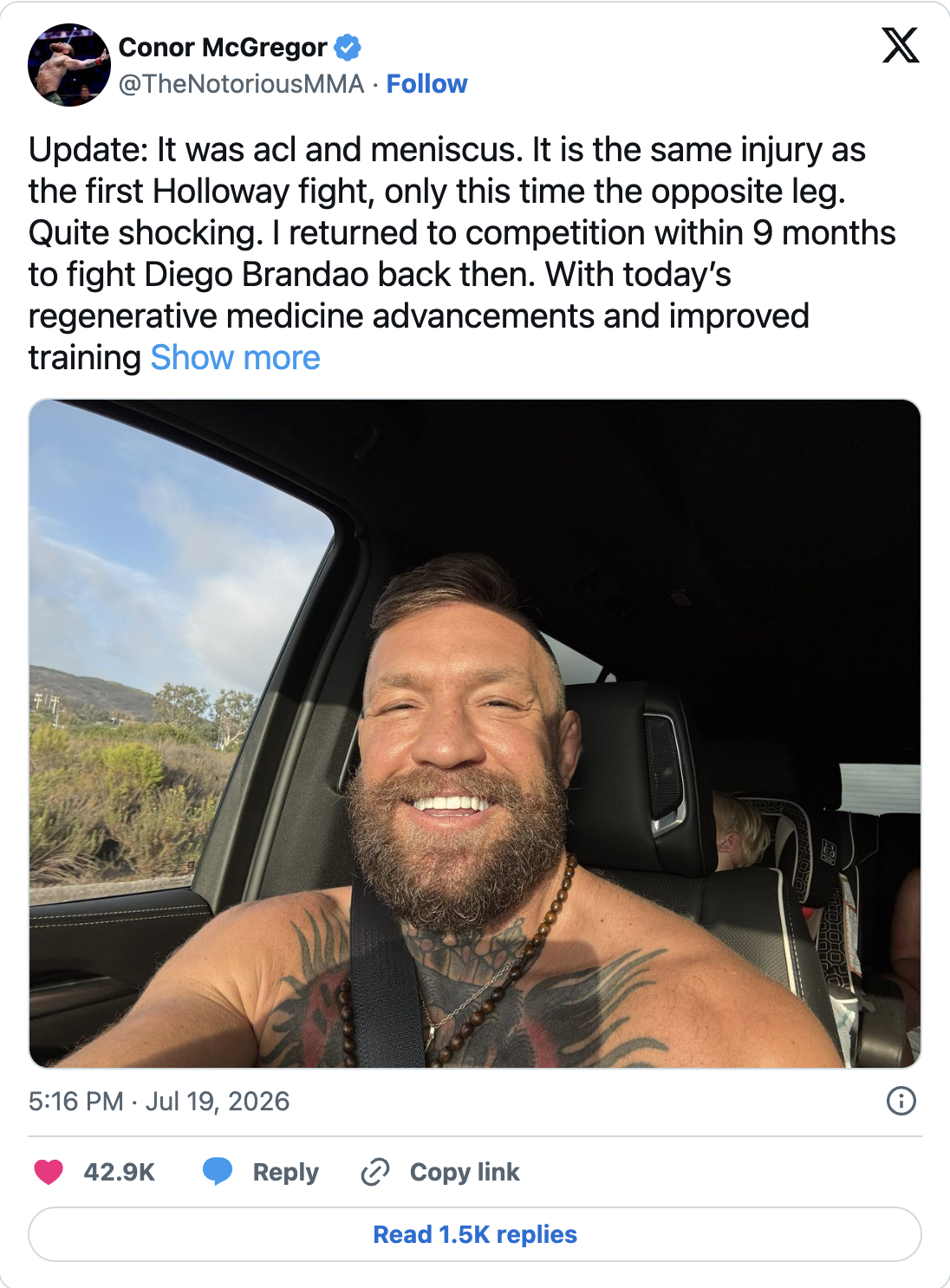 Conor skadebesked 2026