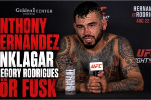 Anthony Hernandez och Gregory Rodrigues under UFC Sacramento
