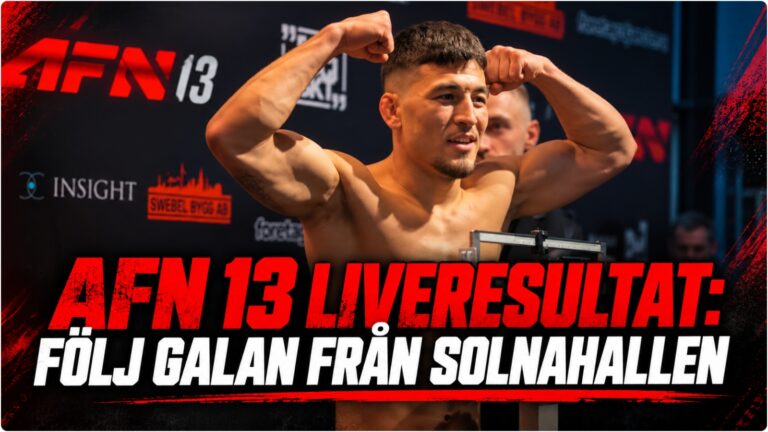 AFN 13 Solnahallen Hamza Boughamza matchkort