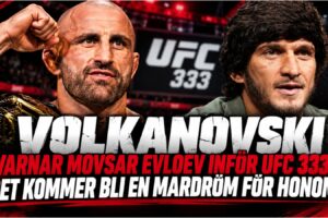Alexander Volkanovski infor matchen mot Movsar Evloev