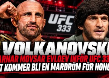 Alexander Volkanovski infor matchen mot Movsar Evloev