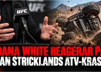 Dana White och Sean Strickland efter ATV-krasch