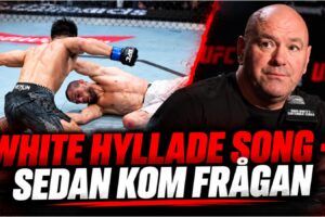 Dana White pa presskonferens efter UFC-gala