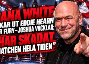 Dana White under presskonferens om Fury och Joshua