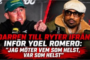 Darren Till och Yoel Romero under BKFC 94 presskonferens