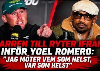 Darren Till och Yoel Romero under BKFC 94 presskonferens