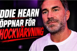 Eddie Hearn och Chris Eubank Jr under boxningsevent