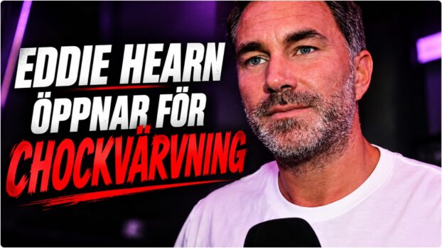Eddie Hearn och Chris Eubank Jr under boxningsevent