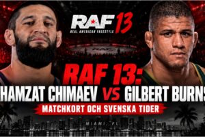 Khamzat Chimaev och Gilbert Burns infor RAF 13