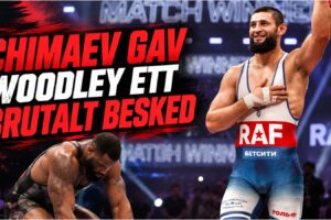 Khamzat Chimaev och Tyron Woodley under RAF Moscow