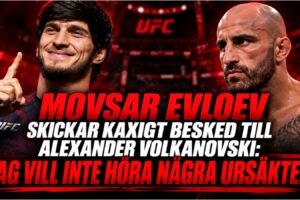 Movsar Evloev under intervju infor UFC 333