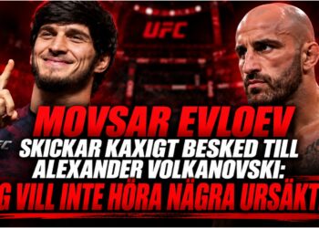 Movsar Evloev under intervju infor UFC 333