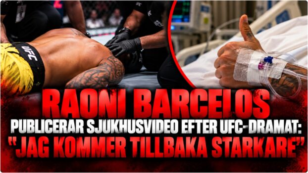 Raoni Barcelos i sjukhussang efter UFC-match