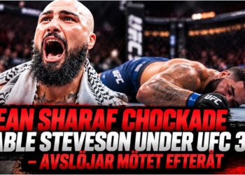 Sean Sharaf och Gable Steveson i UFC 331