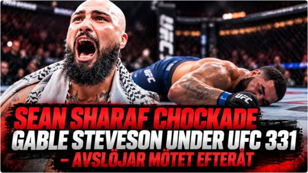 Sean Sharaf och Gable Steveson i UFC 331
