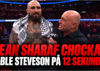 Sean Sharaf och Gable Steveson i UFC 331