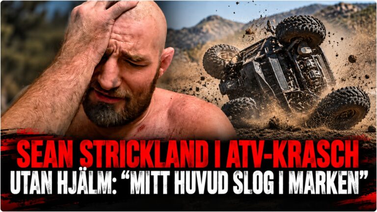 Sean Strickland visar skador efter ATV-krasch