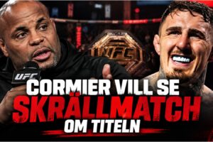 Tom Aspinall och Daniel Cormier under UFC-sammanhang
