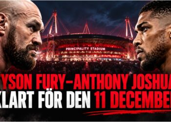 Tyson Fury och Anthony Joshua i Cardiff