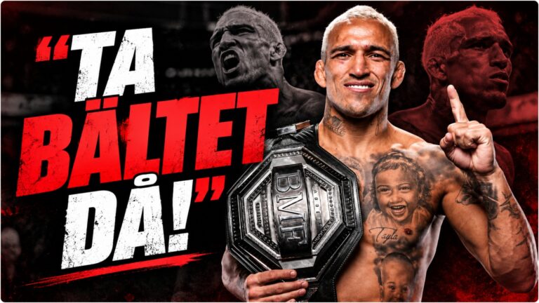 Charles Oliveira med BMF-baltet i UFC