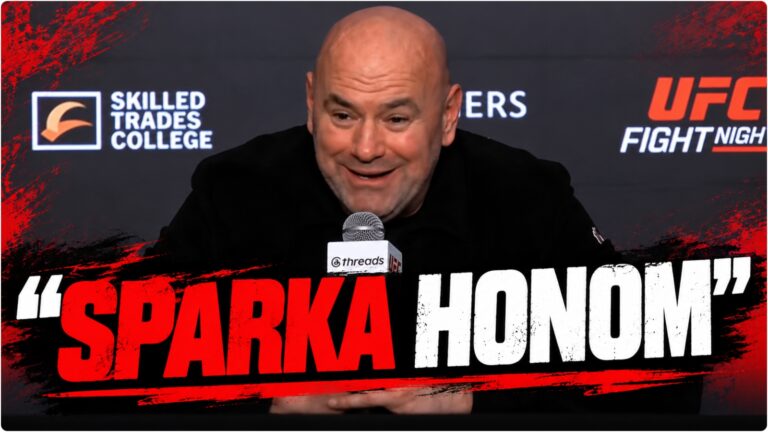 Dana White vid presskonferensen efter UFC Edmonton
