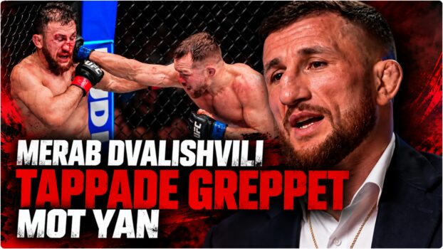 Merab Dvalishvili och Petr Yan i oktagonen