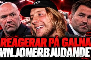 Paddy Pimblett under en intervju vid boxningsgala