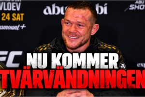 Petr Yan och Alexander Volkanovski med UFC-balten