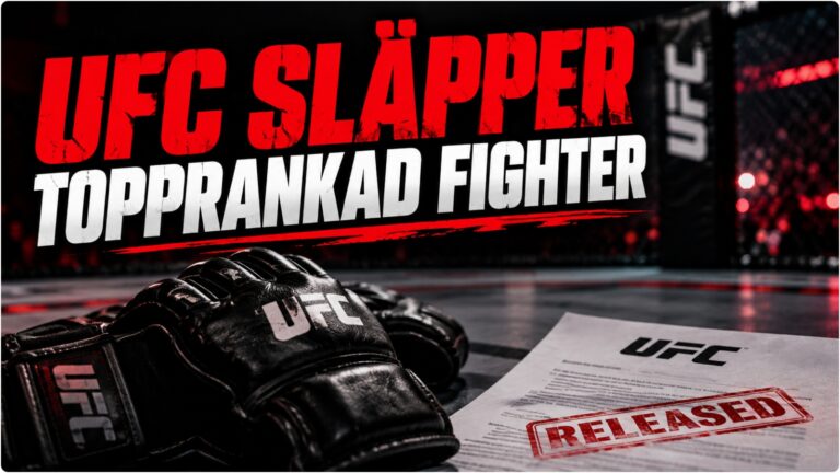 Tva man bredvid varandra, en ikladd svart UFC-jacka