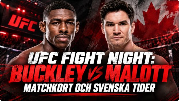 UFC-matchkort med Joaquin Buckley och Mike Malott